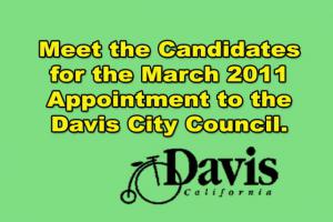 Meet the Applicants for Davis City Council 2011 Logo